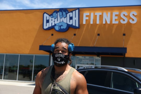 Rico Drewery, 25, of Harper Woods, said the Crunch Fitness in Warren has turned off its water fountains and asked members to observe social-distancing rules.