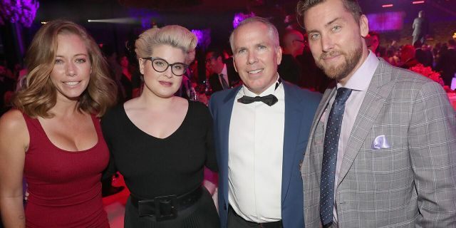 (From left) Kendra Wilkinson, Kelly Osbourne, Thomas J. Henry and Lance Bass pose for a group photo during the Thomas J. Henry Law Firm’s Celebration of 25 Years Of Excellence event in San Antonio, Texas in 2018.
