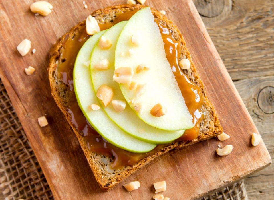 peanut butter toast apple