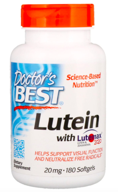 Doctor's Best, Lutein with Lutemax 2020, 20 mg, 180 softgels, SG$41.86. PHOTO: iHerb