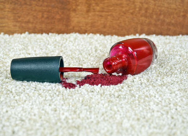 Removing nail polish from carpet