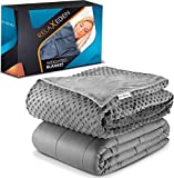 RELAX EDEN Adult Weighted Blanket W/Removable, Washable Duvet Cover| 15 lbs, 60”x 80” Size|…