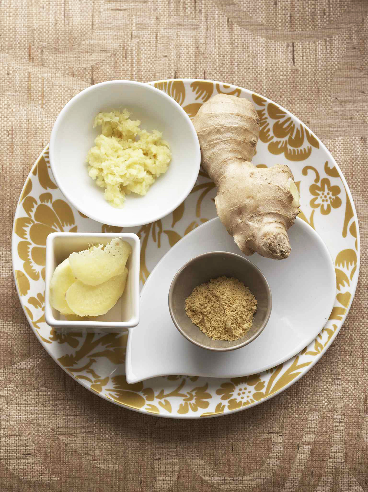 different forms of ginger root